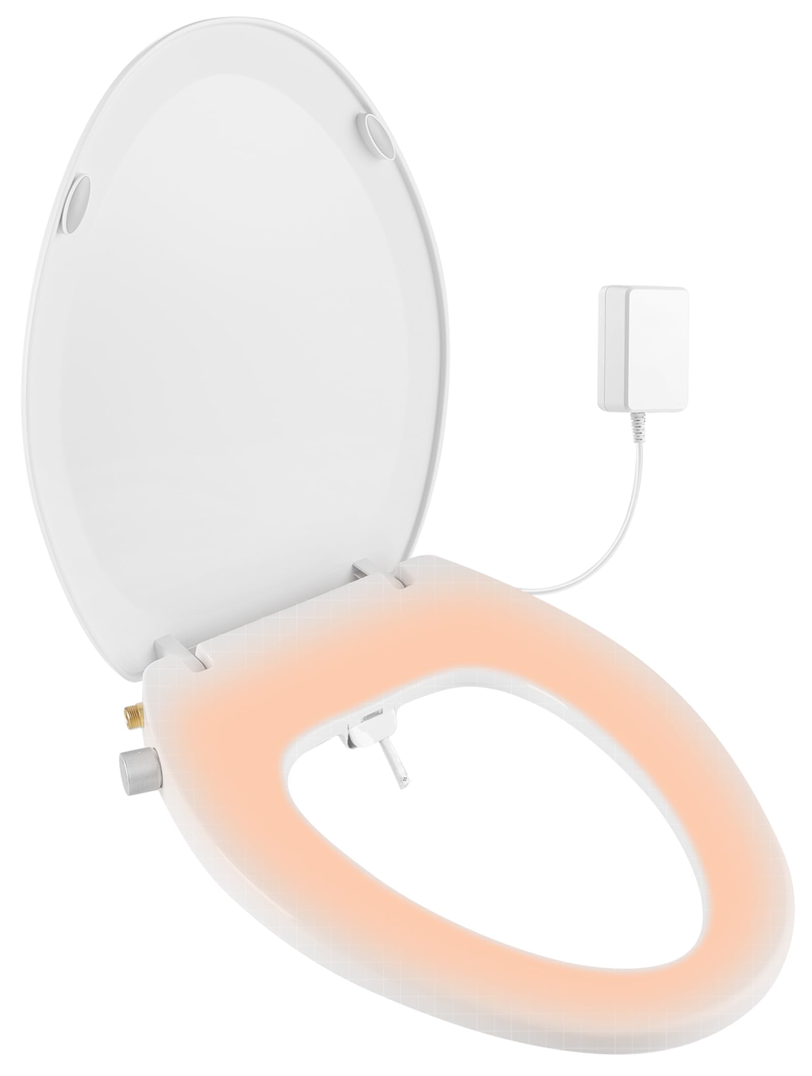 Heated Elongated Bidet Toilet Seat with Night Light
