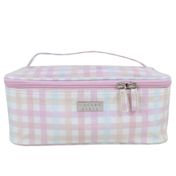 Wicked Sista Pastel Gingham Medium Beauty Case