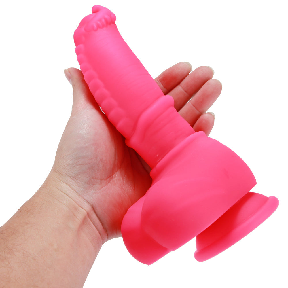 Fantasy Coxplay - Naga Dildo - harness-compatible dildo is based on the half-snake half-human Naga & has a uniquely shaped design w/ massaging scales to fulfil your fantasies. Pink 3