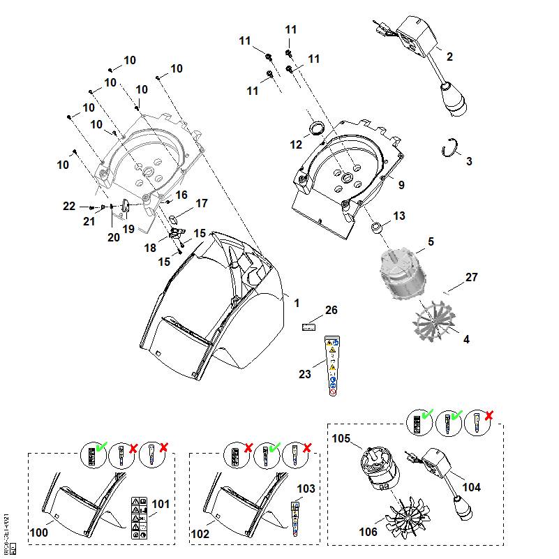 STIHL 6008-760-7402 Einsatz positie 9 technische tekening