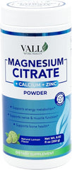 Citrato de Magnesio en Polvo Sabor Limón 8.8 Oz | Energía y Función Ósea - NOW Foods