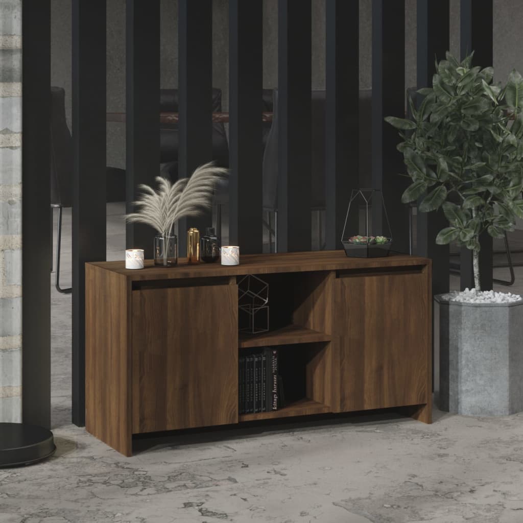 TV-Schrank Braun Eiche-Optik 102x37,5x52,5 cm Holzwerkstoff