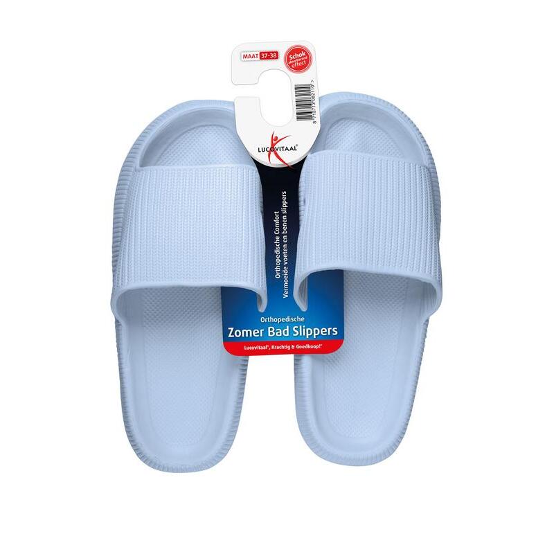 Lucovitaal Orthopedische badslipper 37-38 blauw 1paar