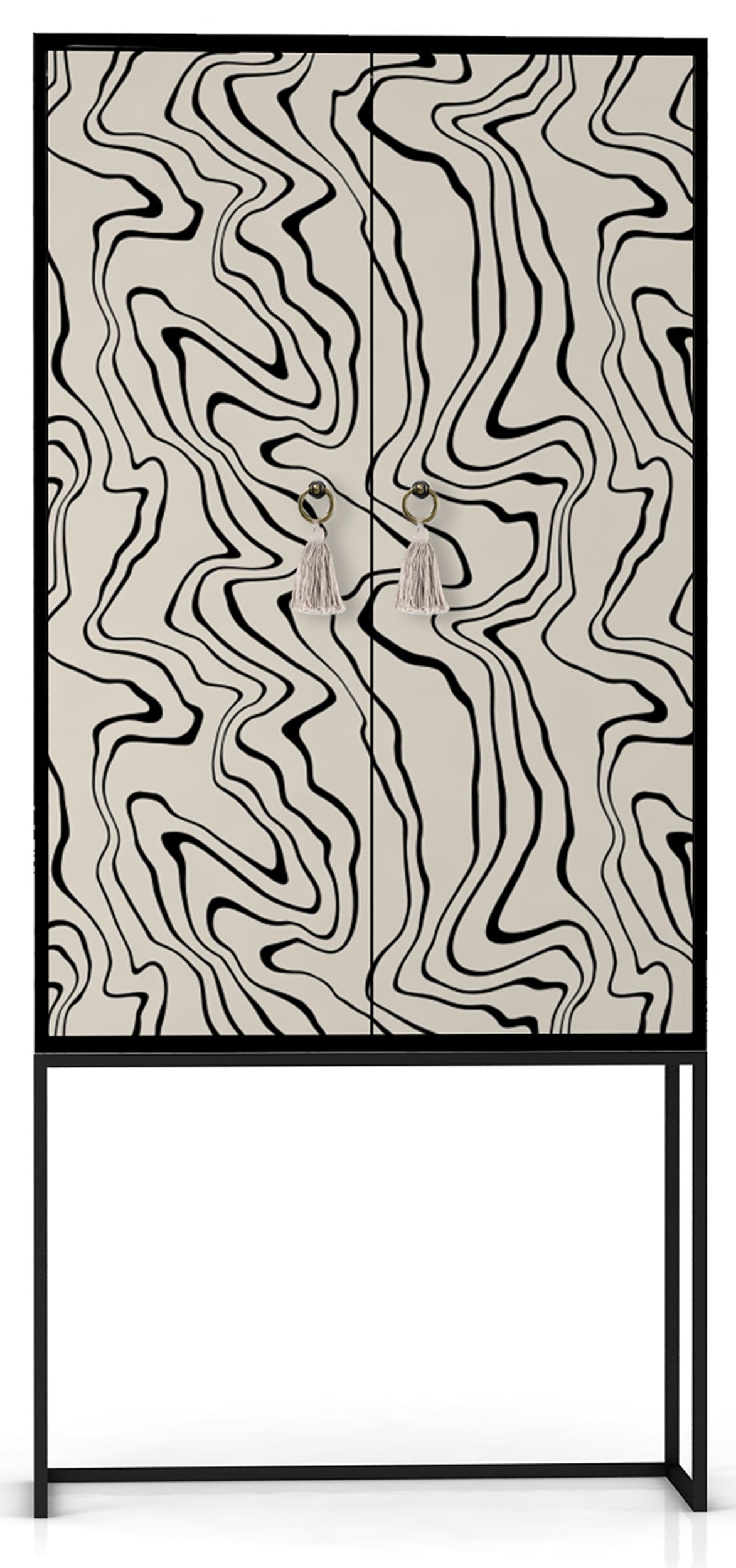 Really Nice Things - Kast dressoir met 2 deuren van MDF - met Marmerhout textuur patroon