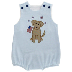 Patriotic Pup Knit Boy Bubble