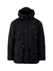 Patch Pocket Puffer Jacket Black