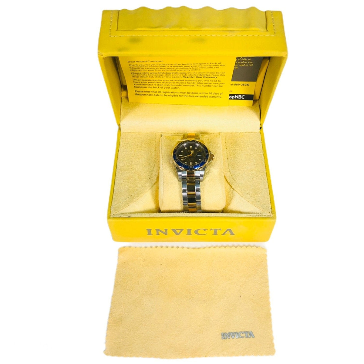 Invicta Womens Professional Two Tone Blue Dial Watch 4868