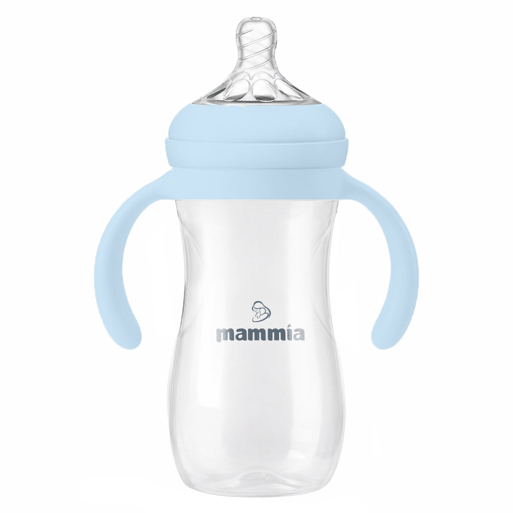 Mammia - Biberon natural feeling a poignée 330 ml - 6m+