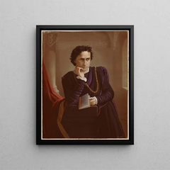 Edwin Booth as Hamlet - Bencke Scott — framed artwork on a wall