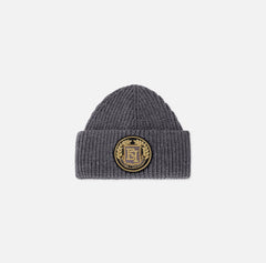 Beanie aus Wolle mit Logo-Patch