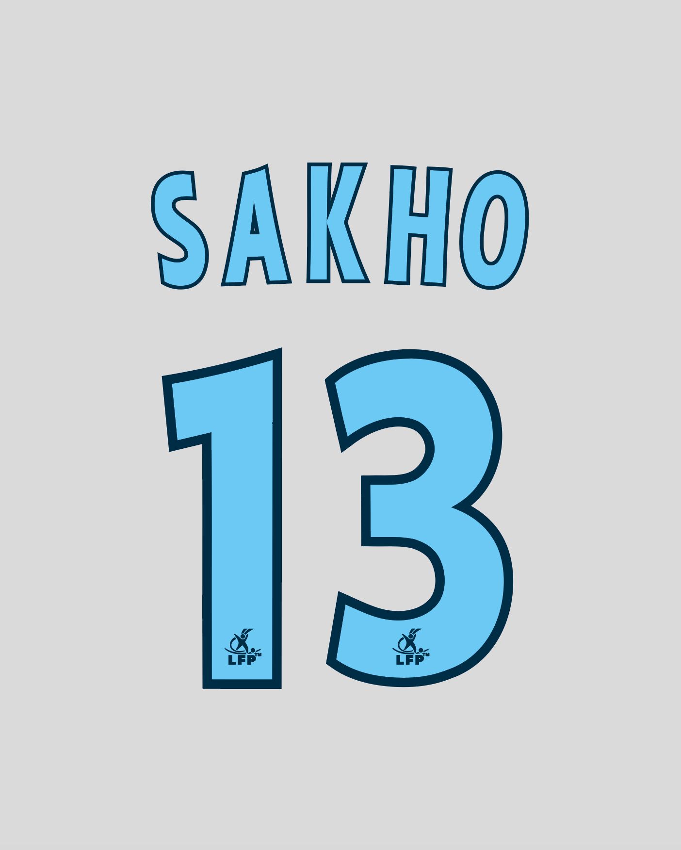 Flocage Nameset Marseille 2002-2003 HOME 13 SAKHO