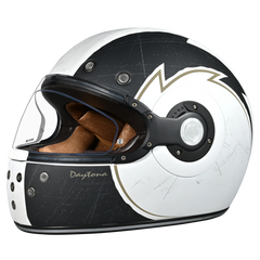 DOT Daytona Retro Full Face Motorcycle Helmet: Vintage Style for Men, Women, & Youth - W/ Blitz Daytona Helmets