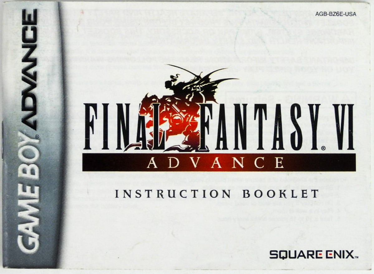 Final Fantasy VI Advance [Manual] (Nintendo Game Boy Advance / GBA)