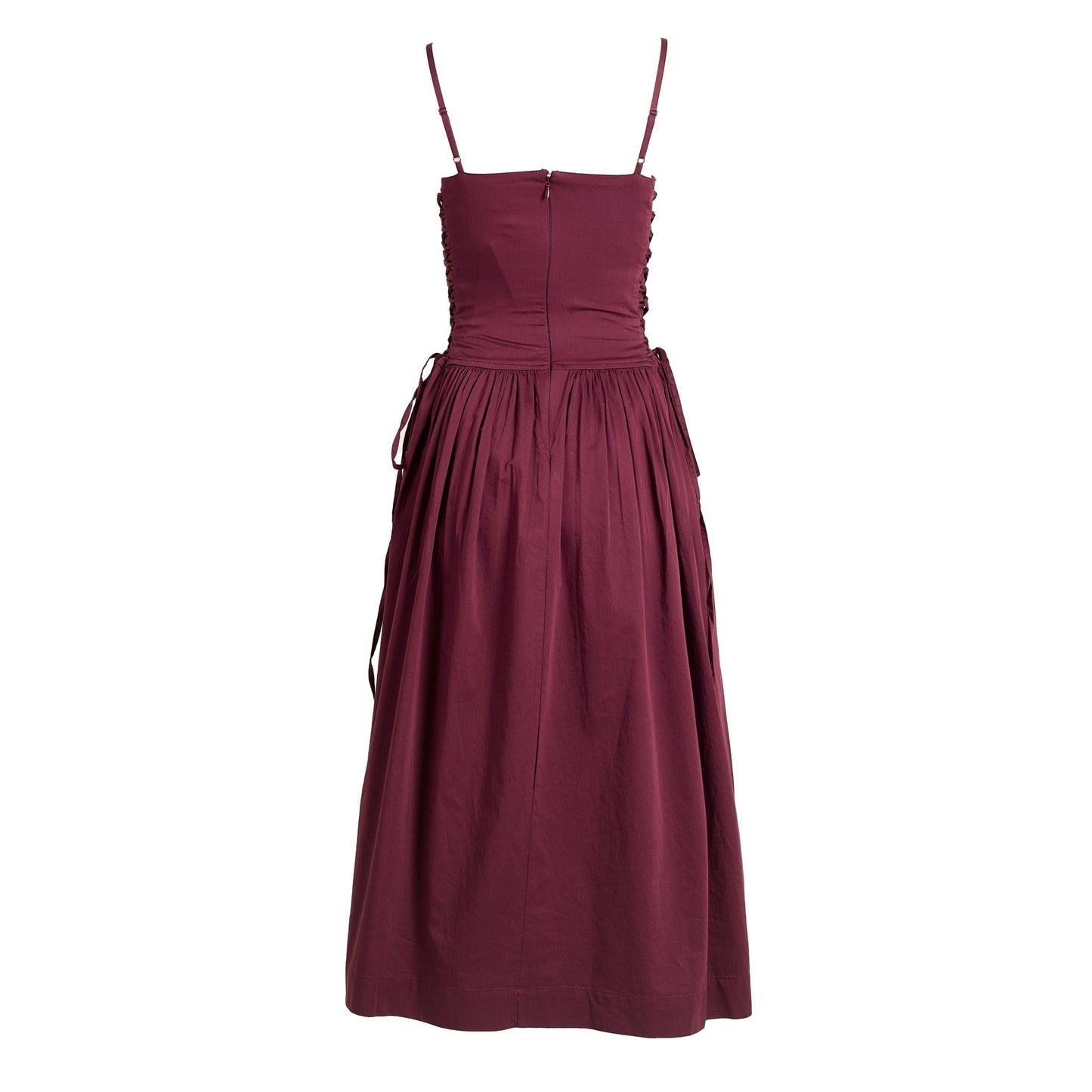 damson madder burgundy dress Angelina Cotton Satin Fig Discover the unique aesthetic Asymmetric Draped Corset Dress parent:eliza-maxi-dress Color:Blue As Picture –