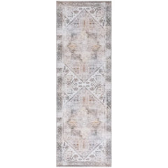 Delvalle Oriental Area Rug in Beige/Gray, Runner 2'6" x 8'
