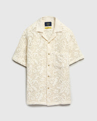 Abstract Croché Shirt in Bone