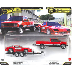 Hot Wheels 2027 - Pre-Order - Team Transport - Chevrolet Camaro IROC-Z & Chevrolet Silverado 3500 - #99