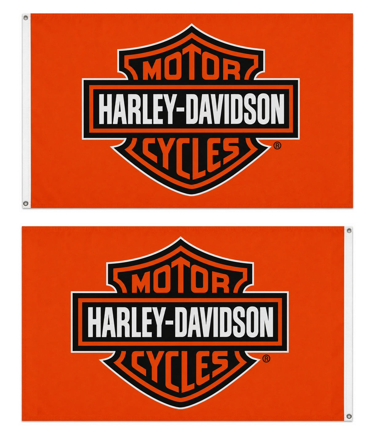 Harley Davidson 2 Sided Orange 4x6 Flag