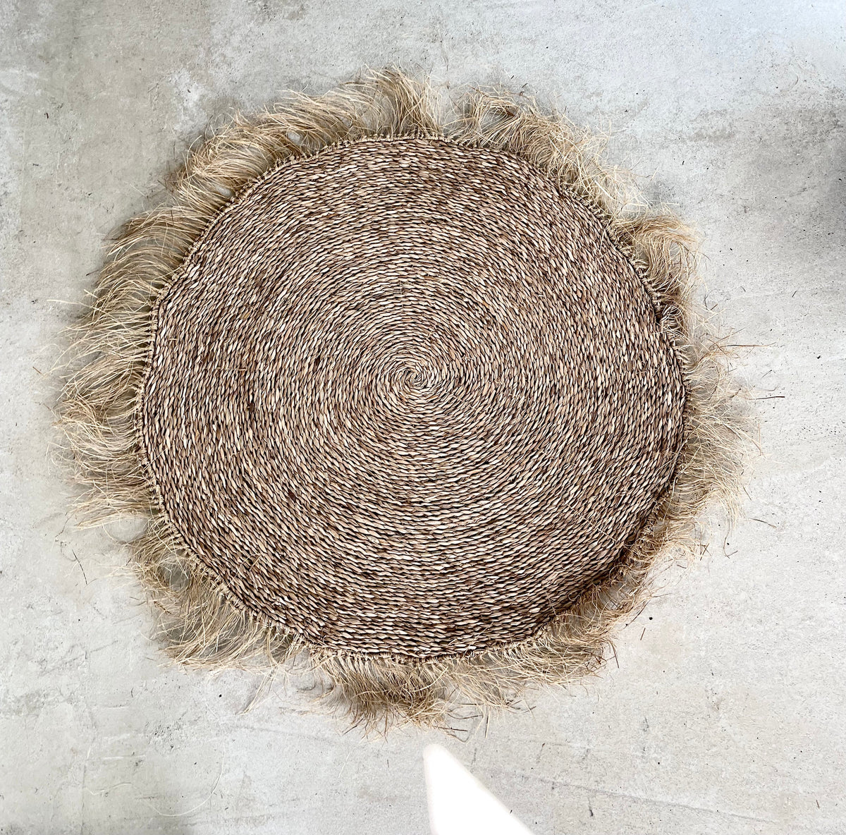 Teppich aus Seegras mit Fransen "Boho"
