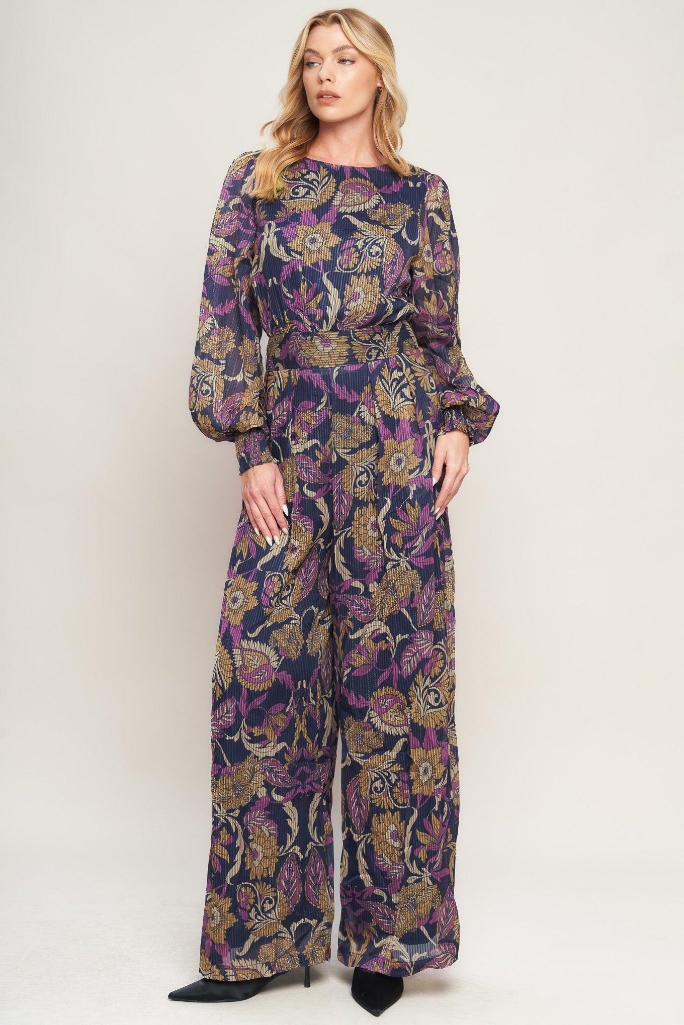 WHISPERING PINES WOVEN JUMPSUIT