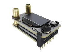 ImmersionRC rapidFIRE analog video receiver module with silver metal casing and gold antenna connectors