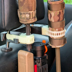 Krabbe Pro Gewehrhalter: werkzeuglose Montage für den sicheren Transport von Büchse und Flinte im Auto.