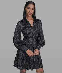 SIGNATURE FLORAL JACQUARD SHIRT DRESS