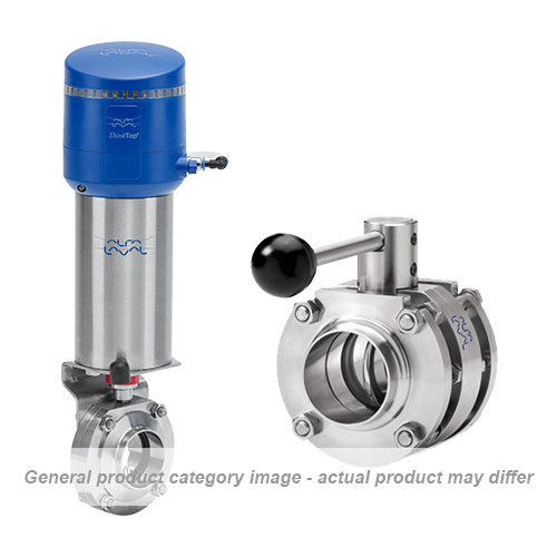 LKB-2 DIN MALE/MALE-DN40-EPDM - 316L BUTTERFLY VALVE KIT WITH LKLA ACTUATOR ¦85 NC