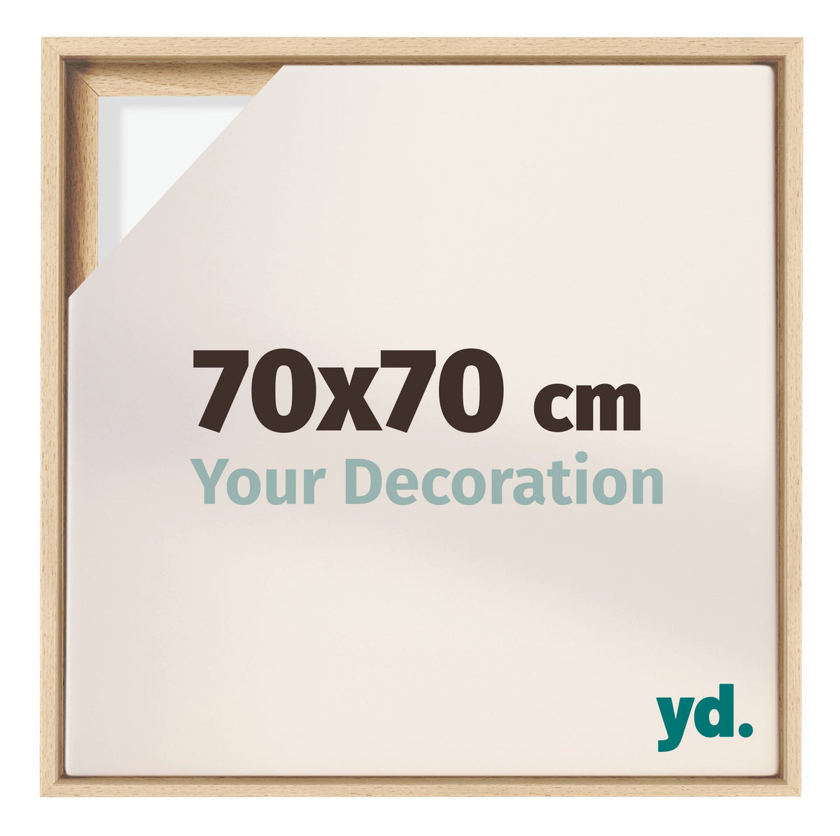 Lyon MDF Baklijst 70x70cm Hetre De Face Mesure | Yourdecoration.fr