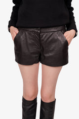 Mackage Black Leather Shorts Size 2