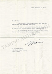 Callas, Maria - Typed Letter Signed 1960