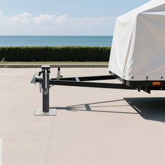 1T Heavy Duty Lifting Jack, 10in Lift Hand-cranked Lifting Jack, 2204.62lbs Load, Q235B Steel, Galvanized & Plastic Spraying, for Auto Trailer Caravan Yacht Maintenance