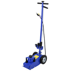 30 Ton 22 Ton Air Hydraulic Floor Jack, 66,000/44,000 LBS Capacity for Heavy Duty Trucks & Tractors, Low Profile 9 Inch, with 4 Adapters, Dual Power (Air/Manual Hydraulic), 46" Adjustable Handle
