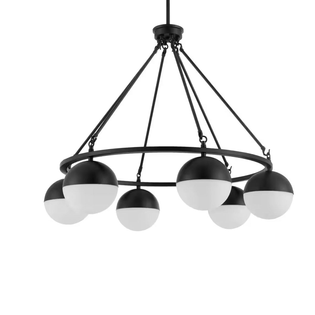 Home Decorators Collection 43780-HBB Lámpara de Araña Palla 6 Luces Globo Negro | MiOfertas