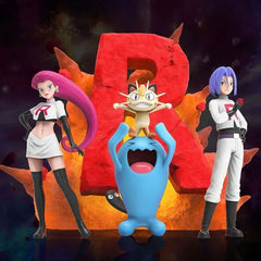Team Rocket Figuren Set  mit Jessie, James, Mauzi und Woingenau