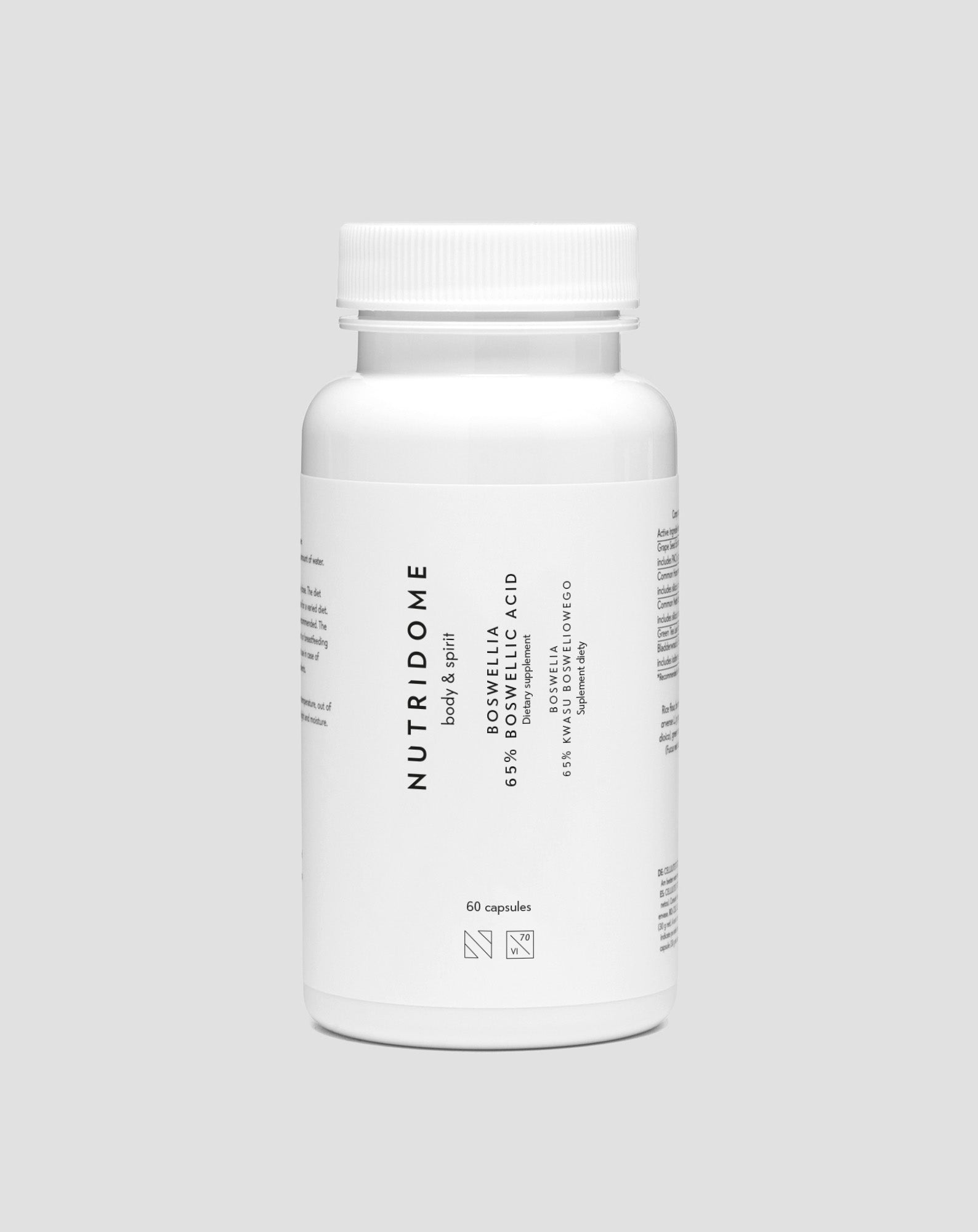 Boswellia 65% kwasu bosweliowego wspomagająca stawy i odporność Nutridome 60 kapsułek_1