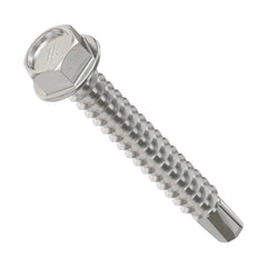 #12 x 1-1/2" Simpson Self-Drilling Hex-Washer Head Screw - 316 Stainless Steel, Pkg 100