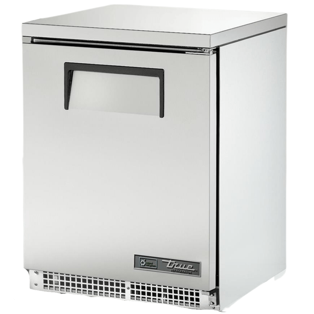 TRUE TUC-24-HC Mesa Refrigerada Bajo Barra 1 Puerta Solida Acero Inoxidable Gris.