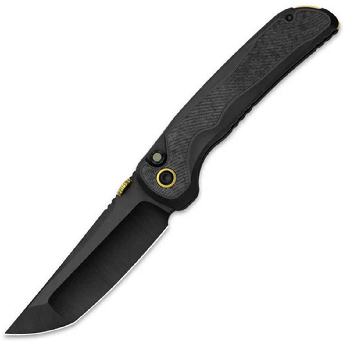 Kizer Cutlery Mithril Button Lock Black Titanium & Carbon Fiber Folding M390 Pocket Knife XFK08A1