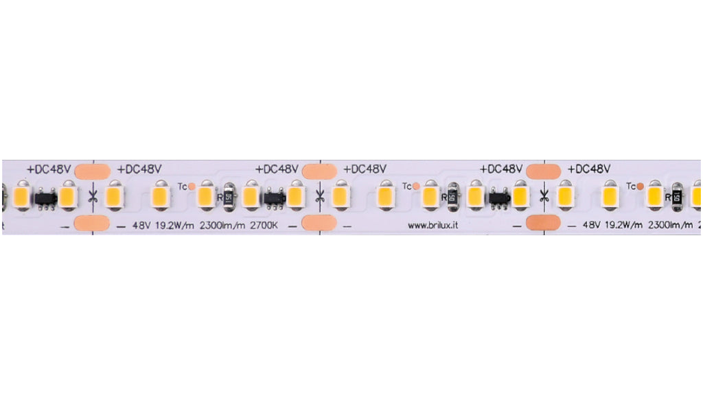 BRIL B18-HL1948830 / 19,2W 140LED/M 48V 3K 2300LM IP20 8M FLEX LED HL