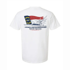 Short Rigger Sporty NC Flag Tee - White