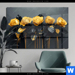 Acrylglasbild Luxus Rosen Querformat Produktvorschau