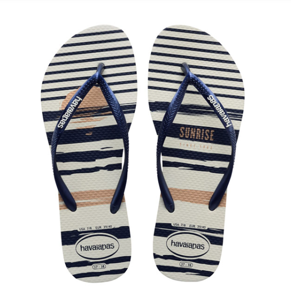HAVAIANAS SLIM NAUTICAL - WHITE.NAVY.WHITE