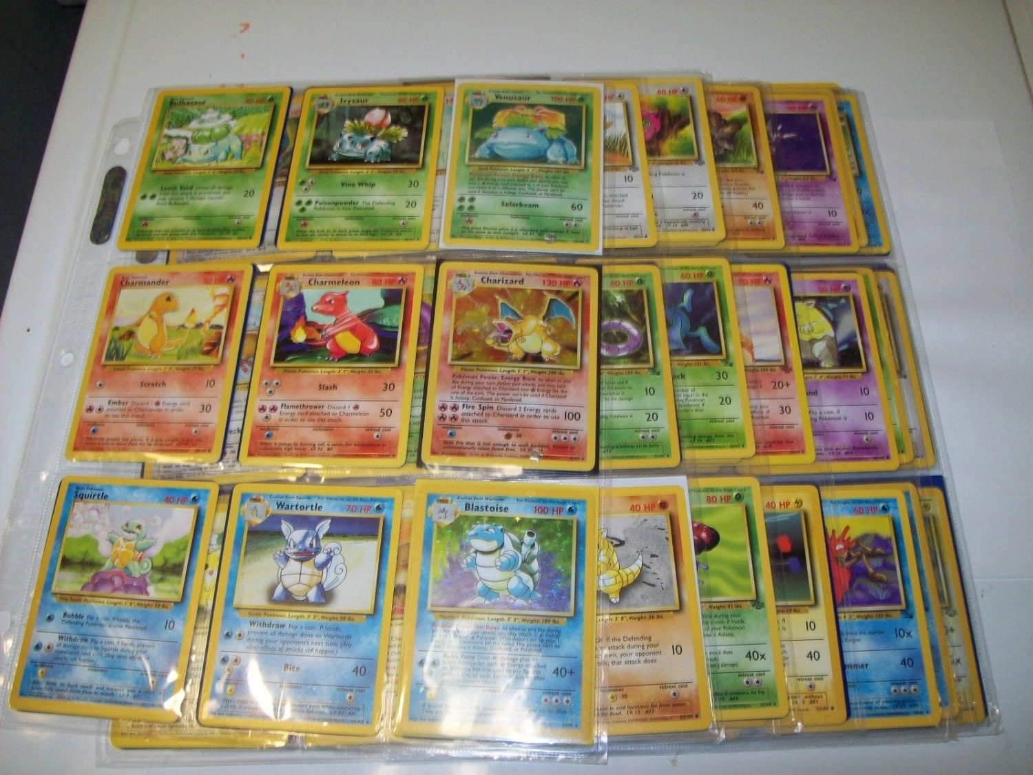 20 HOLOS Complete Set ALL 151 / 150 Original Pokemon Cards- Base, Jungle,  Fossil Charizard 1999
