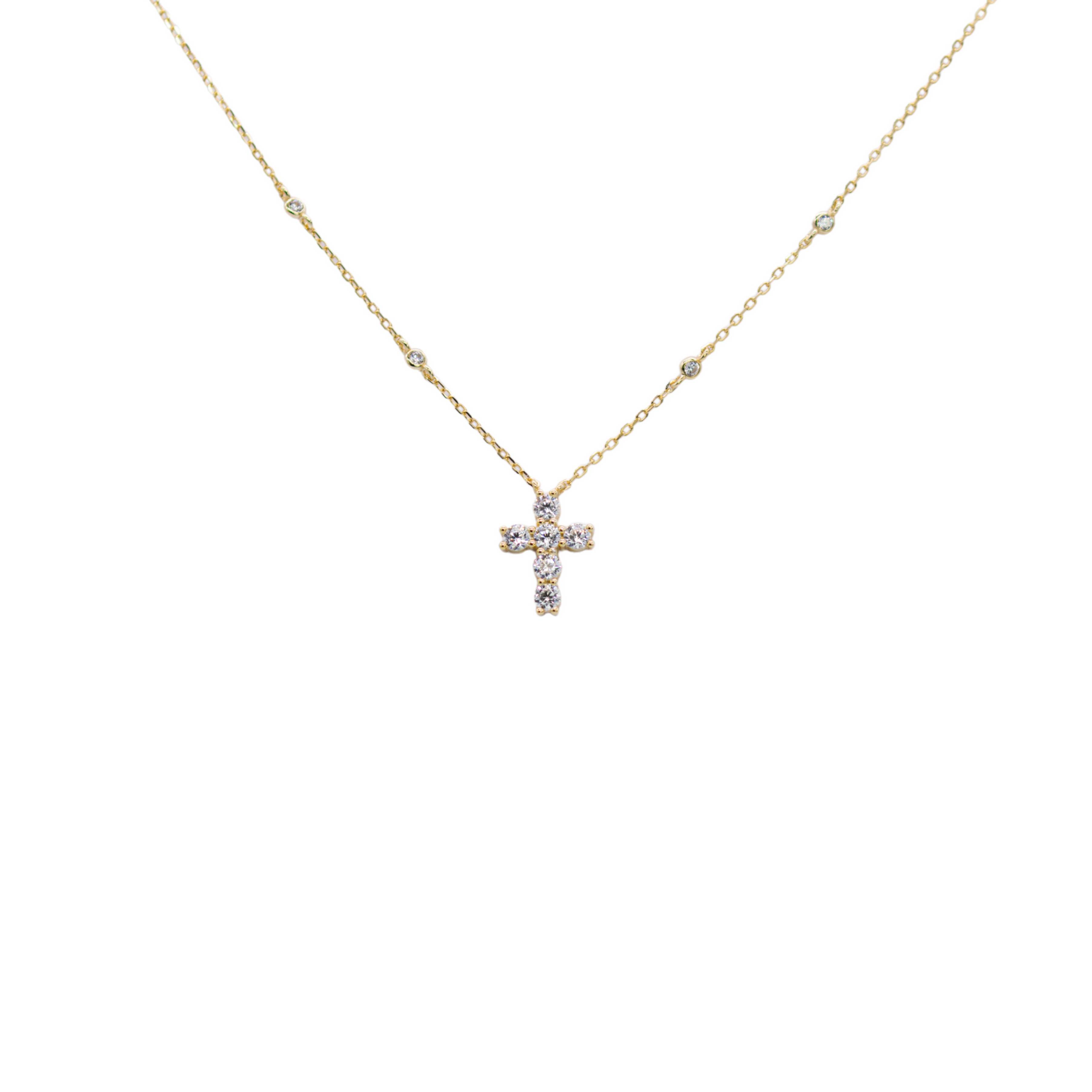 "CROSS RIVIERA MINI" NECKLACE