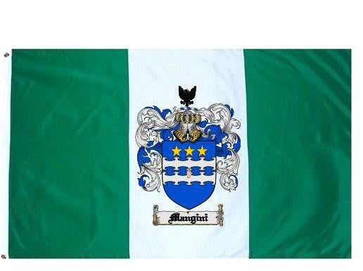 Mangini family crest coat of arms flag