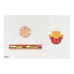 Pippin Studio Petite Sweets Slider with Small Fries Needlepoint Canvas