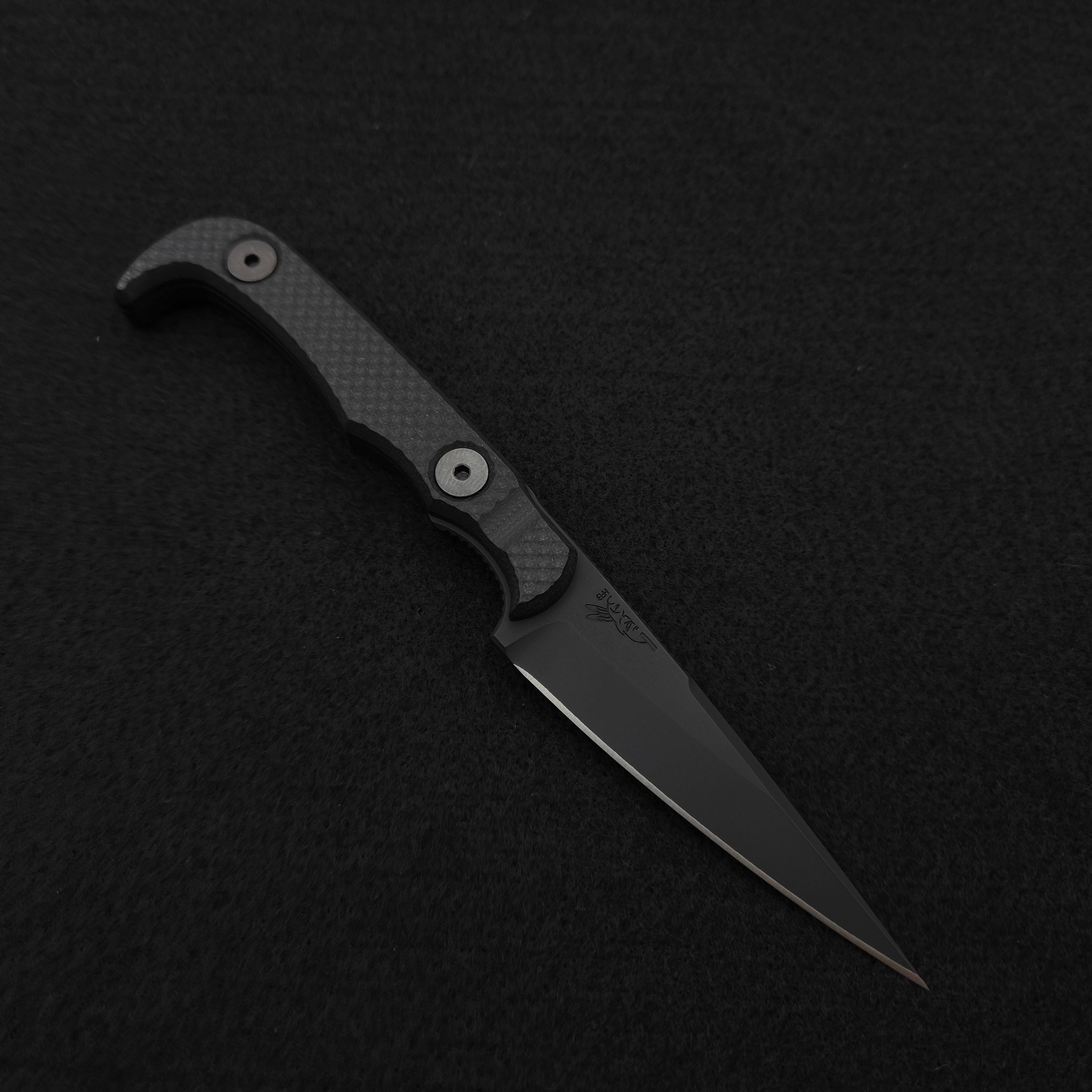 Half Face Blades Slenderman, Black G10, Armor Black Cerakote 1