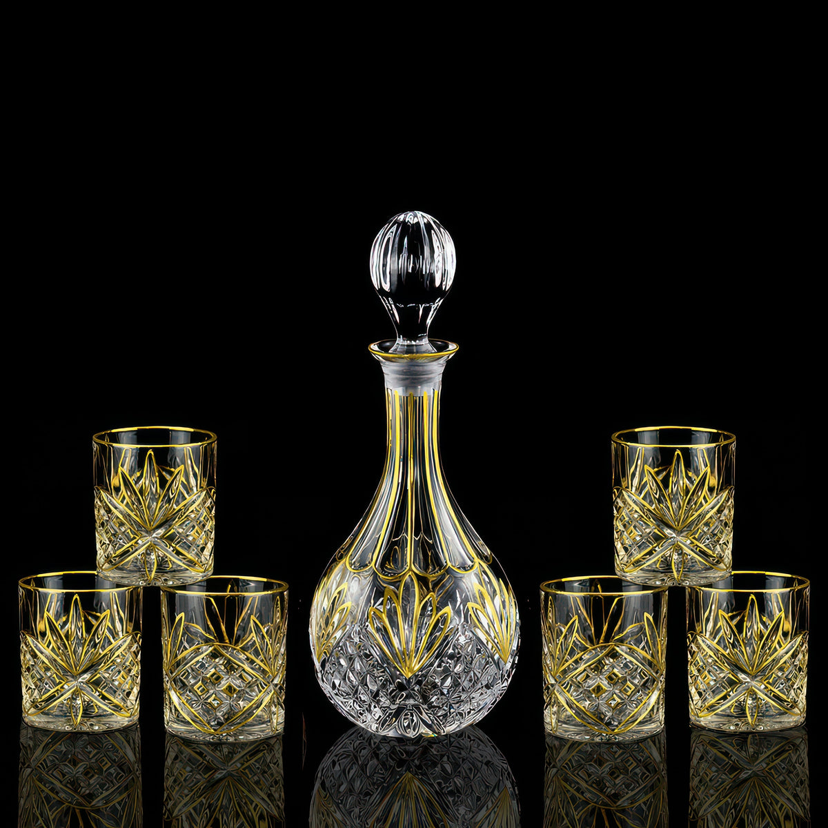 Service à Whisky Cristal Ancien