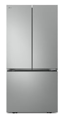 LG 33" 21 Cu. Ft. French 3-Door Refrigerator – Prime Silver - LF21C6000V | Réfrigérateur 3 portes LG de 21 pi3 et de 33 po à portes françaises - couleur argent Prime - LF21C6000V